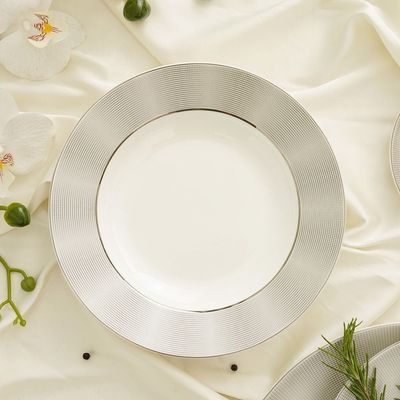 Riley Fine Bone China Soup plate - Grey - 21 cm