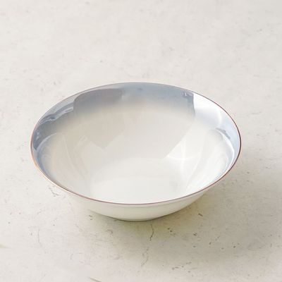 Tyler Fine Bone China Soup Bowl - Off-White/Blue - 16 cm