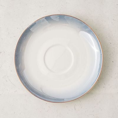 Tyler Fine Bone China Tea Cup & Saucer - Off-White/Blue - 220 ml