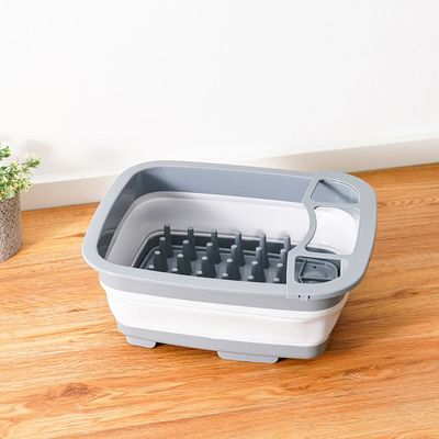 Qlux Collapsible Multipurpose Tub Grey 37X31.5X5.4Cm