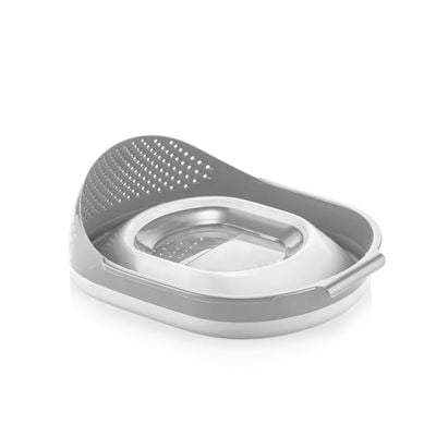 Qlux Collapsible Rice Strainer - Grey Grey 27.5X23X10Cm