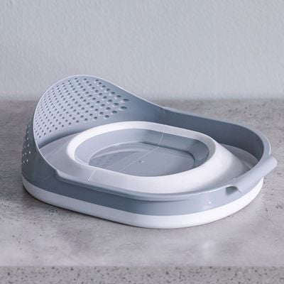 Qlux Collapsible Rice Strainer - Grey Grey 27.5X23X10Cm