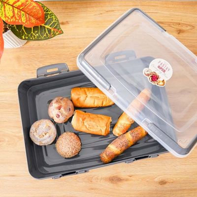 Qlux Takeaway Dublex Pastry Carryying Box - Anthracte Grey 42X29X18Cm