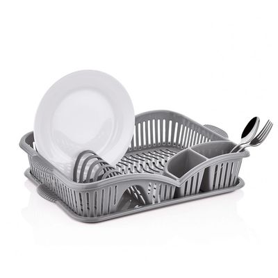 Qlux Elegance Dish Drainer Grey 45.5X30.5X7.5Cm