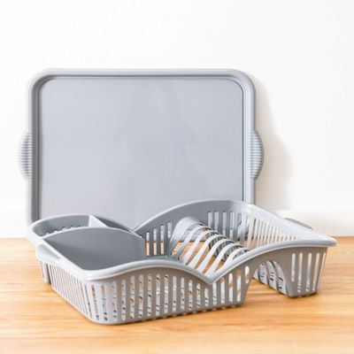 Qlux Elegance Dish Drainer Grey 45.5X30.5X7.5Cm