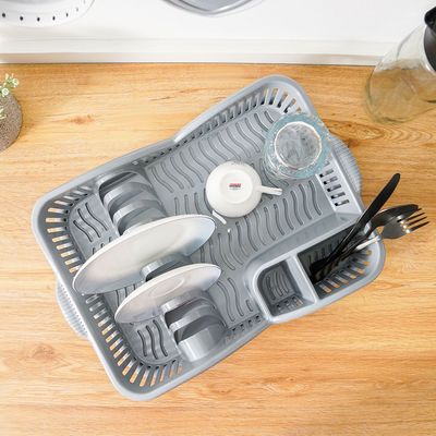 Qlux Elegance Dish Drainer Grey 45.5X30.5X7.5Cm