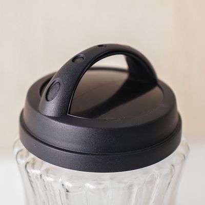 Qlux Royal Stripe Jar - Black - 1000 Ml - 11.5x11.5x17.5 cm