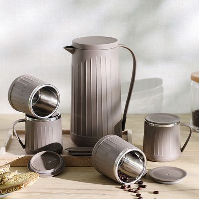 Jaypee 9-Piece Kupket Flask Beige Set- 1000ml,230ml 

Height: 4.8 cm x Diameter: 24 cm x Capacity:3500 ml