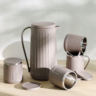 Jaypee 9-Piece Kupket Flask Beige Set- 1000ml,230ml 

Height: 4.8 cm x Diameter: 24 cm x Capacity:3500 ml