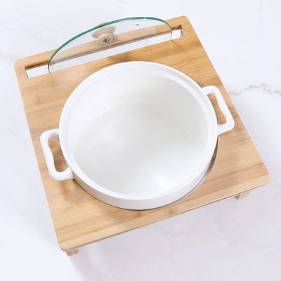 Eternity Round Casserole Food Warmer With Wooden Stand 30.5 cm - 5600D-12I-G