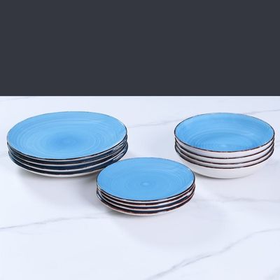 Ocean Blue 16-Pc Stoneware Dinner Set 