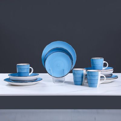 Ocean Blue 16-Pc Stoneware Dinner Set 