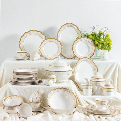 Caroline 49-Pc Bone China Dinner Set 