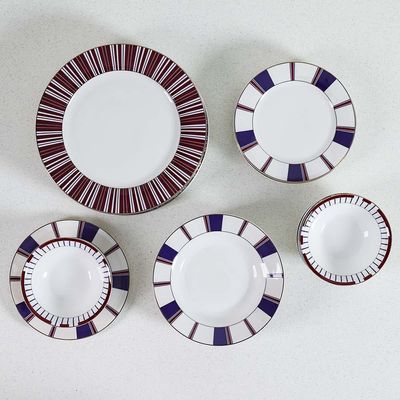 Sonara 27Pcs Bone China Dinner Set Stripes