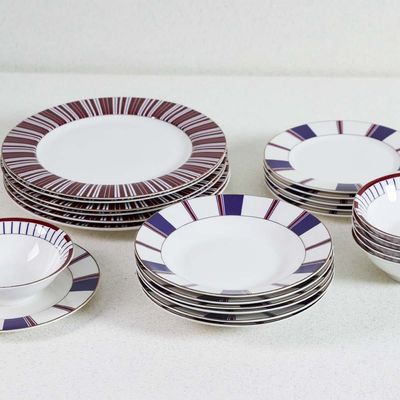 Sonara 27Pcs Bone China Dinner Set Stripes