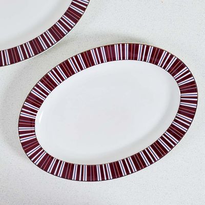 Sonara 27Pcs Bone China Dinner Set Stripes