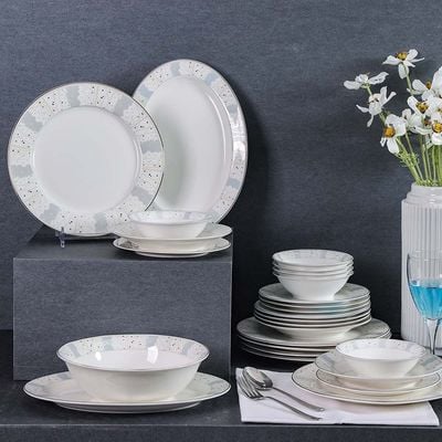 Sonara 27Pcs Bone China Dinner Set Blue Dots