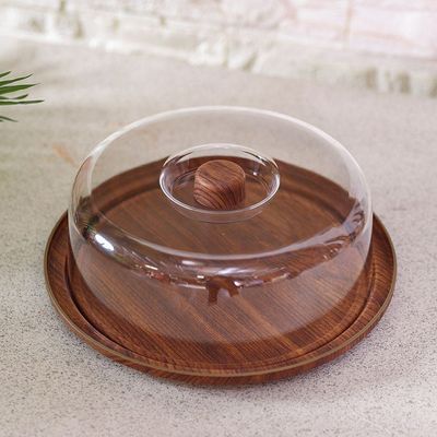 Evelin Cake Serving Tray With Cover 11 x 11 x 30CM