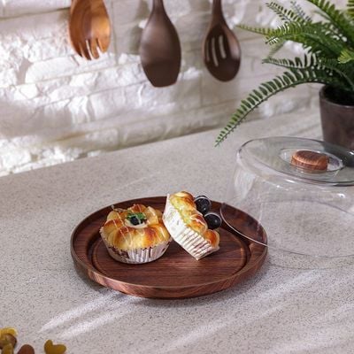 Evelin Cake Serving Tray With Cover 23 x 23 x 7CM