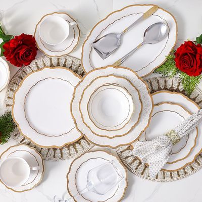 Aretha 32-Piece New Bone China Dinner Set -Serve 6