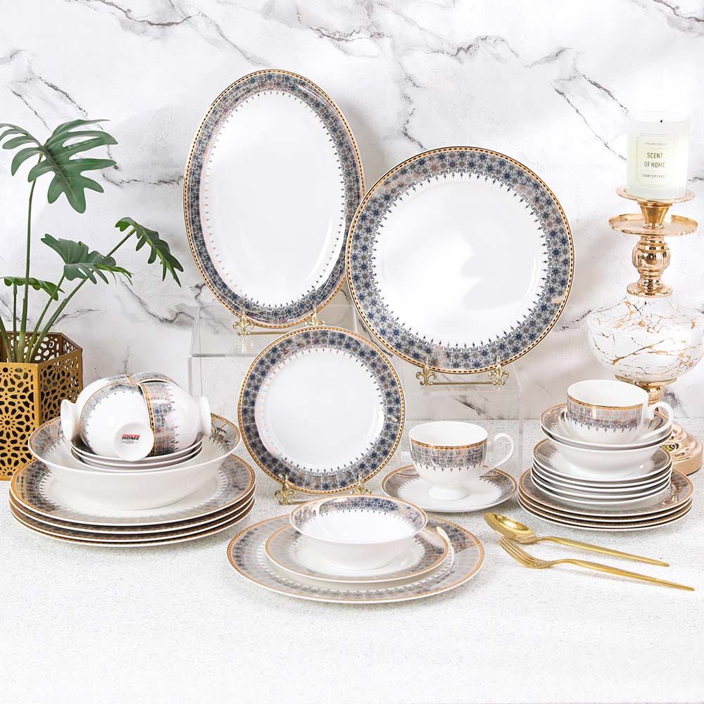 Shop Ablaze 120-Piece New Bone China Dinner Set - Serve 12 Online