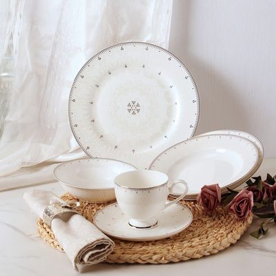 Aurelia 20-Pc Fine Bone China Dinner Set -Serves 4