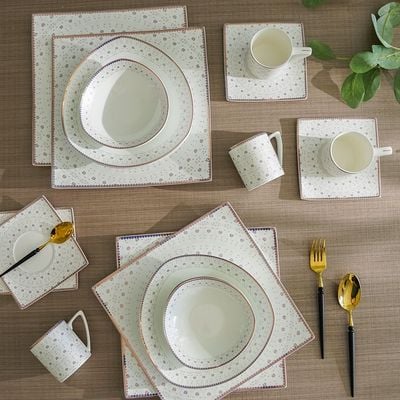 Raymer 20-Pc Fine Bone China Dinner Set - White - Serve 4