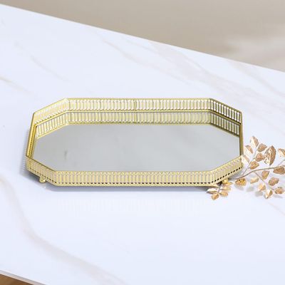 Etiquette Rectangular Metal Tray 43X28X5CM