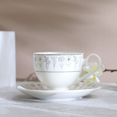 Beyonce Sparkle 12-Piece New Bone China Cup & Saucer Set Serve-6