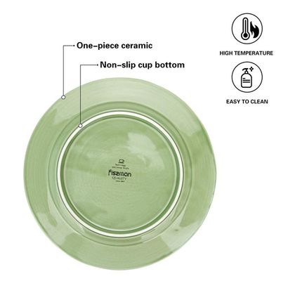 Fissman Plate 27X2.3 Cm -Green Crackle