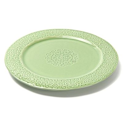 Fissman Plate 27X2.3 Cm -Green Crackle