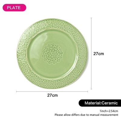 Fissman Plate 27X2.3 Cm -Green Crackle