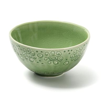 Fissman Bowl 14X7Cm/580 Ml -Green Crackle