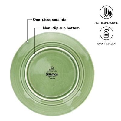 Fissman Plate 21.8X1.8 Cm -Green Crackle