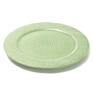 Fissman Plate 21.8X1.8 Cm -Green Crackle