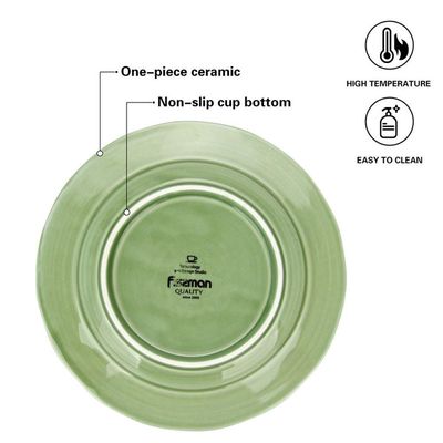 Fissman Plate 23X2.5 Cm -Green Crackle