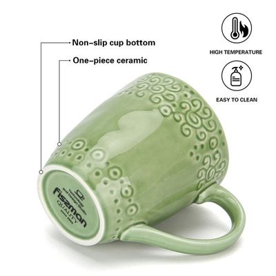 Fissman Mug 420 Ml -Green Crackle