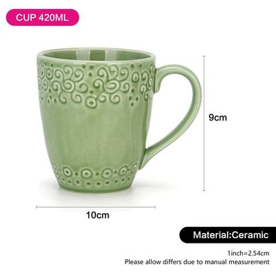 Fissman Mug 420 Ml -Green Crackle