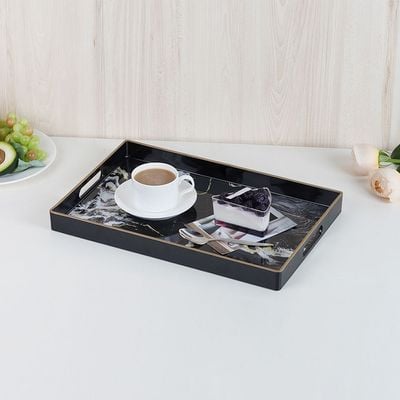  Elizabeth Serving Tray Black 40 x 26 x 3.5HCM