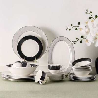 Eternity 32-Pc New Bone China Dinner Set - Serves 6