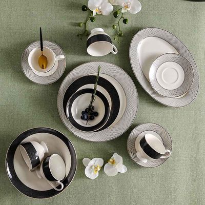 Buy Eternity 32 Pc New Bone China Dinner Set Serves 6 Online Danube Home UAE