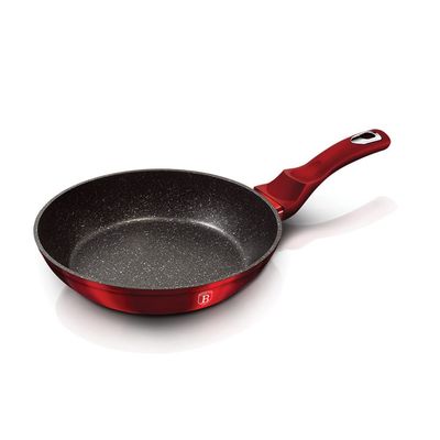 Berlingerhaus Frypan, 30 Cm, Metallic Line Burgundy Edition Free Protector