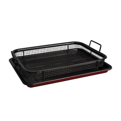 Berlingerhaus Rectangle Baking Tray With Metal Basket 32.5X24.5X2 Cm, Burgundy