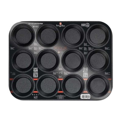 Berlingerhaus 12 Pits Muffin Pan, 35X26.5X3 Cm Burgundy