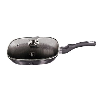 Berlingerhaus Grill Pan With Lid, 28 Cm,2.1L Metallic Line Carbon Pro Edition