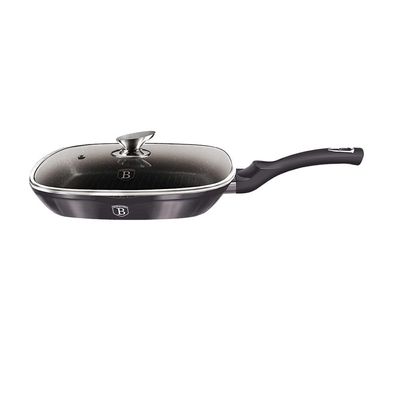 Berlingerhaus Grill Pan With Lid, 28 Cm,2.1L Metallic Line Carbon Pro Edition