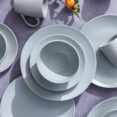  Apollo 16-Pc Color Glazed Stoneware Dinner Set - Grey - Serves 4