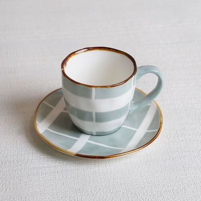 Akesha Cup And Saucer Blue 200Ml