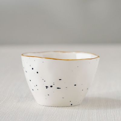 Aadira Bowl White,Gold 5 Inch