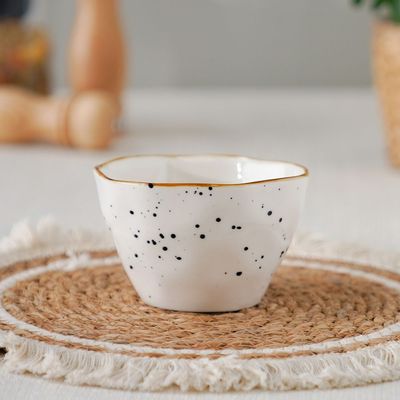 Aadira Bowl White,Gold 5 Inch